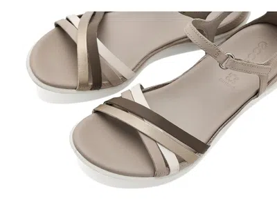 Ecco Flash Leather Ankle Strap Sandals In Brown