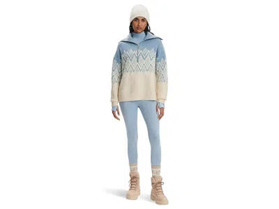 Varley Hedda Fair Isle Half Zip Pullover Ashley Blue In Blue