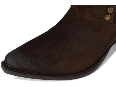 Frye Sacha Strap Bootie In Brown