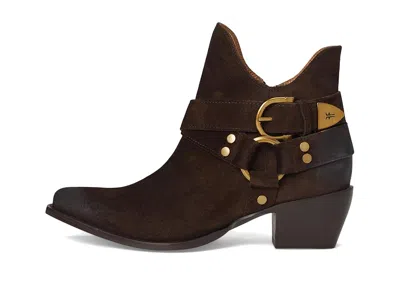 Frye Sacha Strap Bootie In Brown