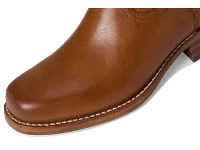 Frye Campus Leather Plain Toe Zip Boot In Brown