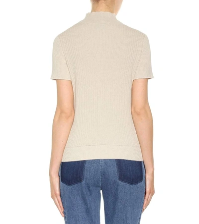 Shop Apc Turtleneck Sweater In Mastic