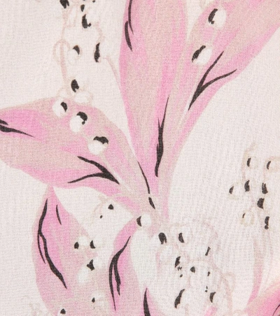 Shop Giambattista Valli Printed Silk Top In Pink