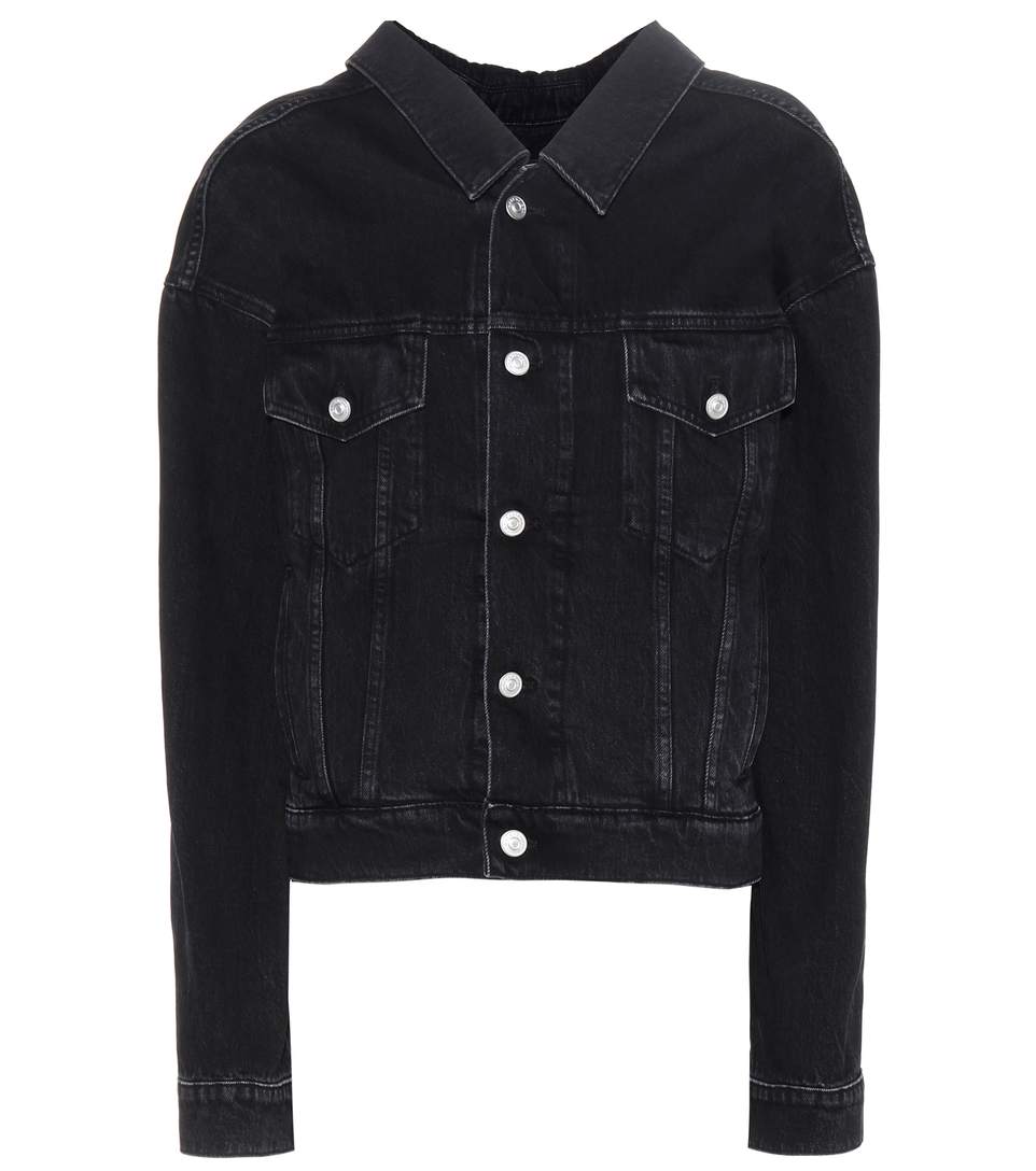 Balenciaga Oversized Denim Jacket In Black | ModeSens