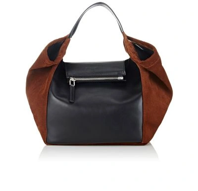 Givenchy Shopping With Zip Leather And Suede Tote Bag In Lrowe