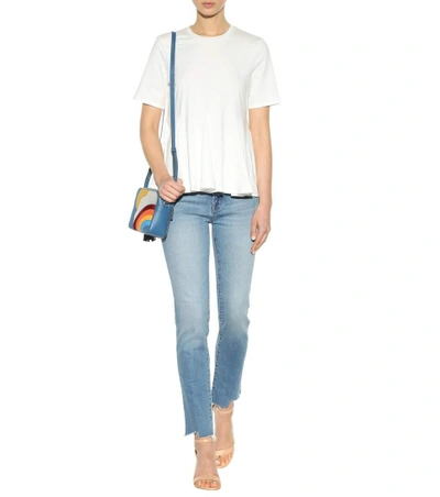 Shop J Brand Mid-rise Straight-leg Jeans In Blue