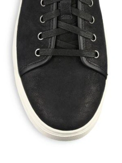 Shop Vince Austin Nubuck Lace-up Sneakers In Washed-black