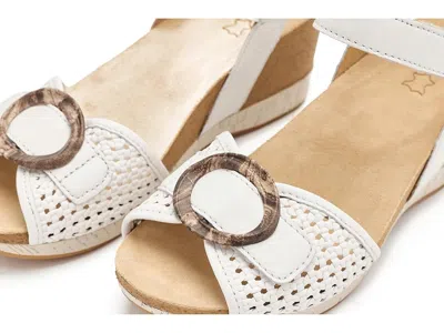 Dansko Stella Ankle Strap Platform Wedge Sandal In White