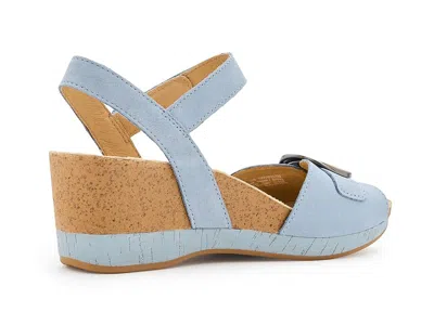Dansko Stella Ankle Strap Platform Wedge Sandal In Blue