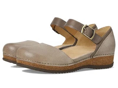 Dansko Mae Ankle Strap Platform Clog In Brown