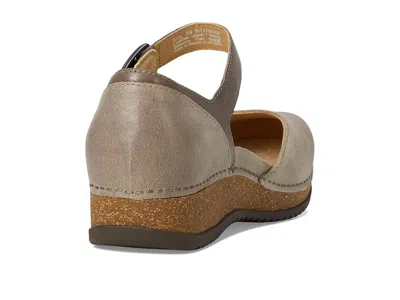 Dansko Mae Ankle Strap Platform Clog In Brown