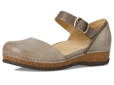 Dansko Mae Ankle Strap Platform Clog In Brown