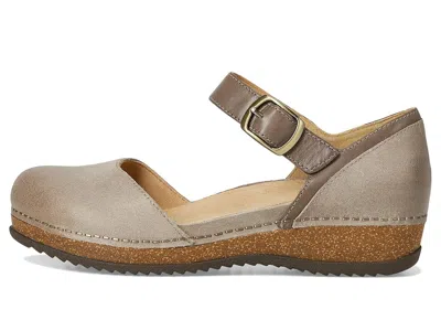 Dansko Mae Ankle Strap Platform Clog In Brown