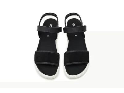 Ecco Soft Two Strap Sandal In Black