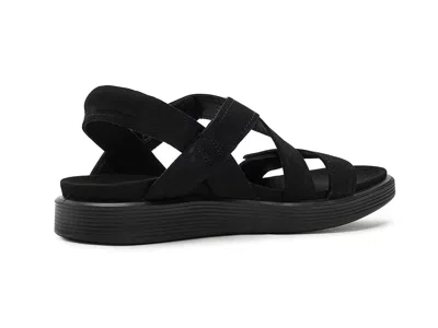 Ecco Crossover Touch-strap Sandals In Black