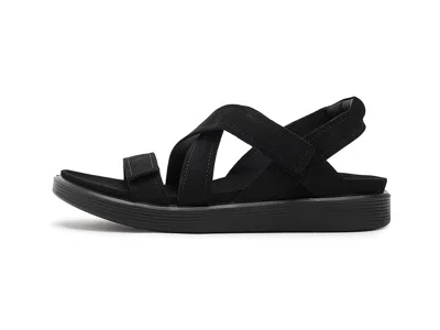 Ecco Crossover Touch-strap Sandals In Black