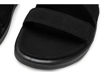 Ecco Crossover Touch-strap Sandals In Black
