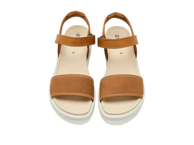 Ecco Soft Two Strap Sandal In Brown