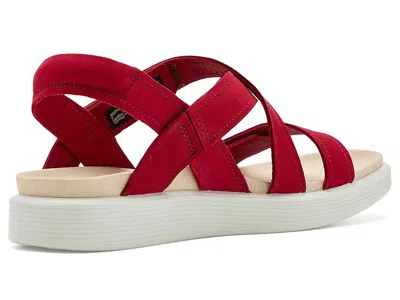Ecco Soft Cross Strap Sandal In Red