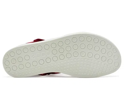 Ecco Soft Cross Strap Sandal In Red