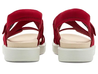 Ecco Soft Cross Strap Sandal In Red