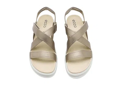 Ecco Soft Cross Strap Sandal In Brown