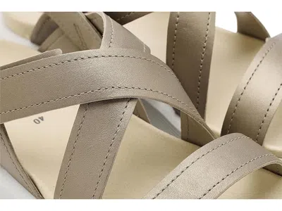 Ecco Soft Cross Strap Sandal In Brown