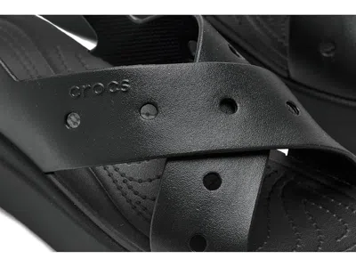 Crocs Brooklyn 4u Cross Strap Platform Sandals In Black