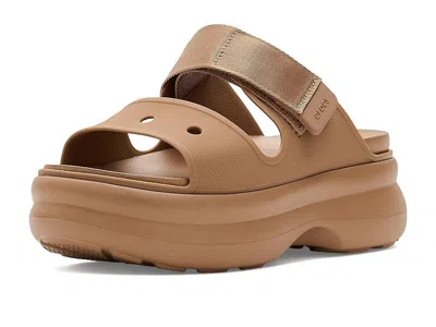 Crocs Soho Two Platform Touch-strap Sandals In Brown