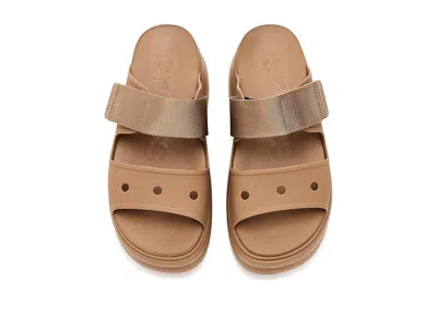 Crocs Soho Two Platform Touch-strap Sandals In Brown