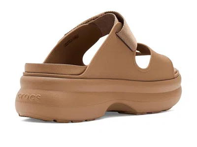 Crocs Soho Two Platform Touch-strap Sandals In Brown