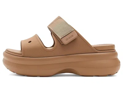 Crocs Soho Two Platform Touch-strap Sandals In Brown