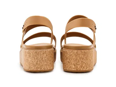 Crocs Brooklyn Cork Low Wedge In Brown