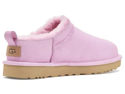 Ugg Micro Suede Boots Pull Tab Rubber Sole In Purple