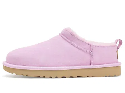 Ugg Micro Suede Boots Pull Tab Rubber Sole In Purple