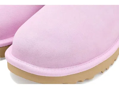 Ugg Micro Suede Boots Pull Tab Rubber Sole In Purple