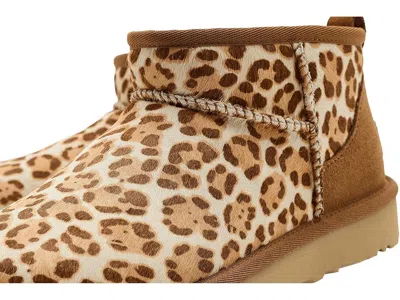 Ugg Stivaletto Donna Classic Ultra Mini Felicity Leopard Jasmine In Brown