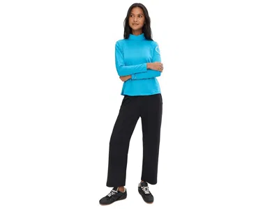 Jamie Sadock Sunsense Crossover Mock Neck Outer Layer Essential In Blue