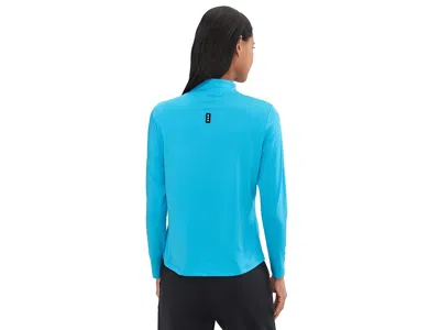 Jamie Sadock Sunsense Crossover Mock Neck Outer Layer Essential In Blue