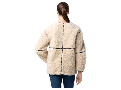 Blanknyc Sherpa Bonded Shearling Jacket In Multi
