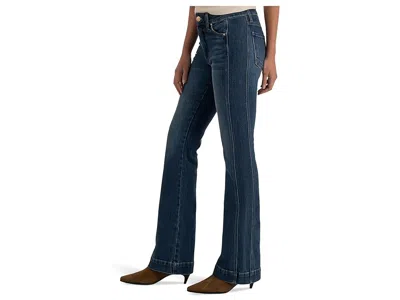 Kut From The Kloth Ana Fab Ab Braided Belt Loop High Waist Flare Jeans In Blue