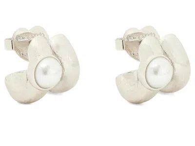 Kate Spade Keep Sparkling Round Double Huggies In Metallic