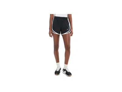 Nike Tempo Juniors Womens Mid Rise Moisture Wicking Running Short In Black