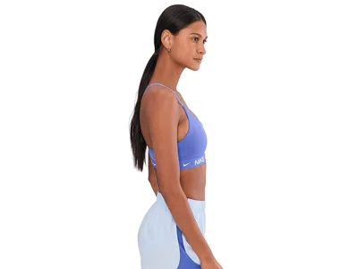 Nike Dri-fit Indy Light Support Bra In Blue