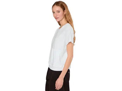 Mod-o-doc Short Sleeve Boxy Oversized Sweatshirt In White