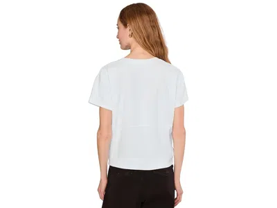 Mod-o-doc Short Sleeve Boxy Oversized Sweatshirt In White