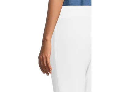 Krazy Larry Pull On Microfiber Ankle Pants In White