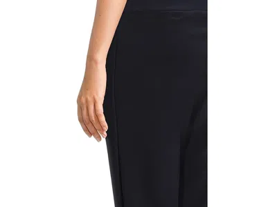 Krazy Larry Pull On Microfiber Ankle Pants In Black