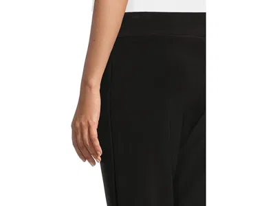 Krazy Larry Pull On Microfiber Ankle Pants In Black
