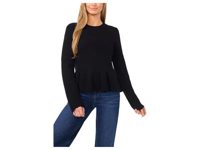 Cece Peplum Pullover Sweater In Multi